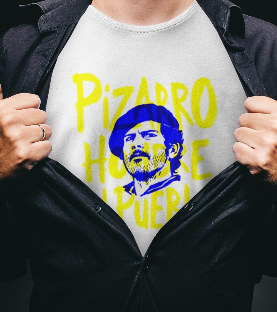 Pizarro Hombre Del Pueblo Latin American Yellow Blue T-Shirt