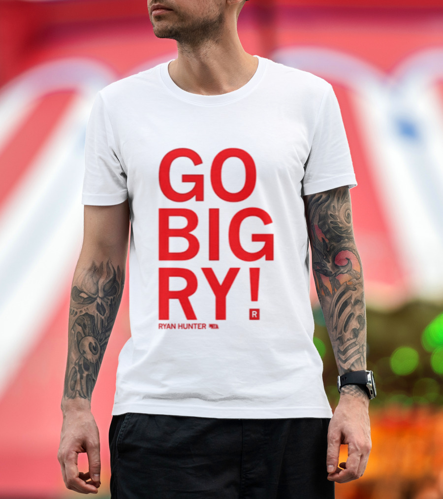 Ryan Hunter 18 Nebraska Huskers Volleyball NCAA Go Big Ry T-Shirt