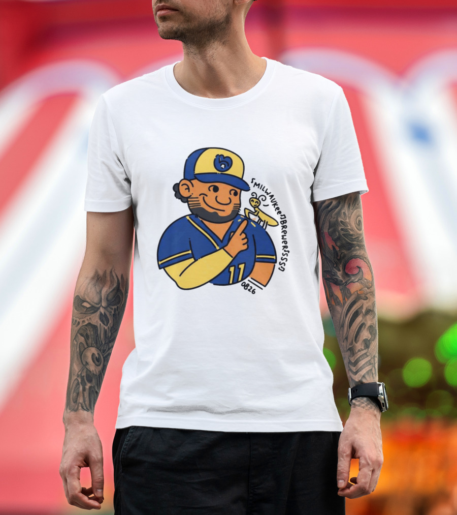 Jackson Chourio 11 Milwaukee Brewers Mantis Caricature 2026 T-Shirt