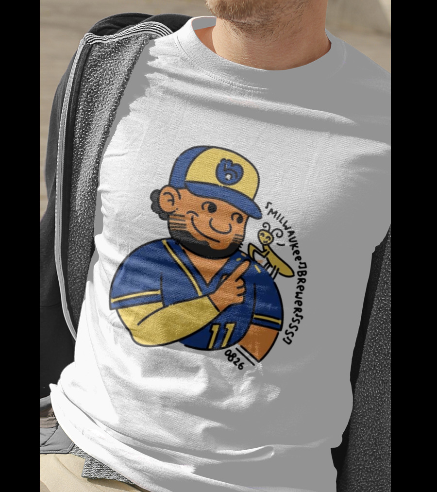 Jackson Chourio 11 Milwaukee Brewers Mantis Caricature 2026 T-Shirt