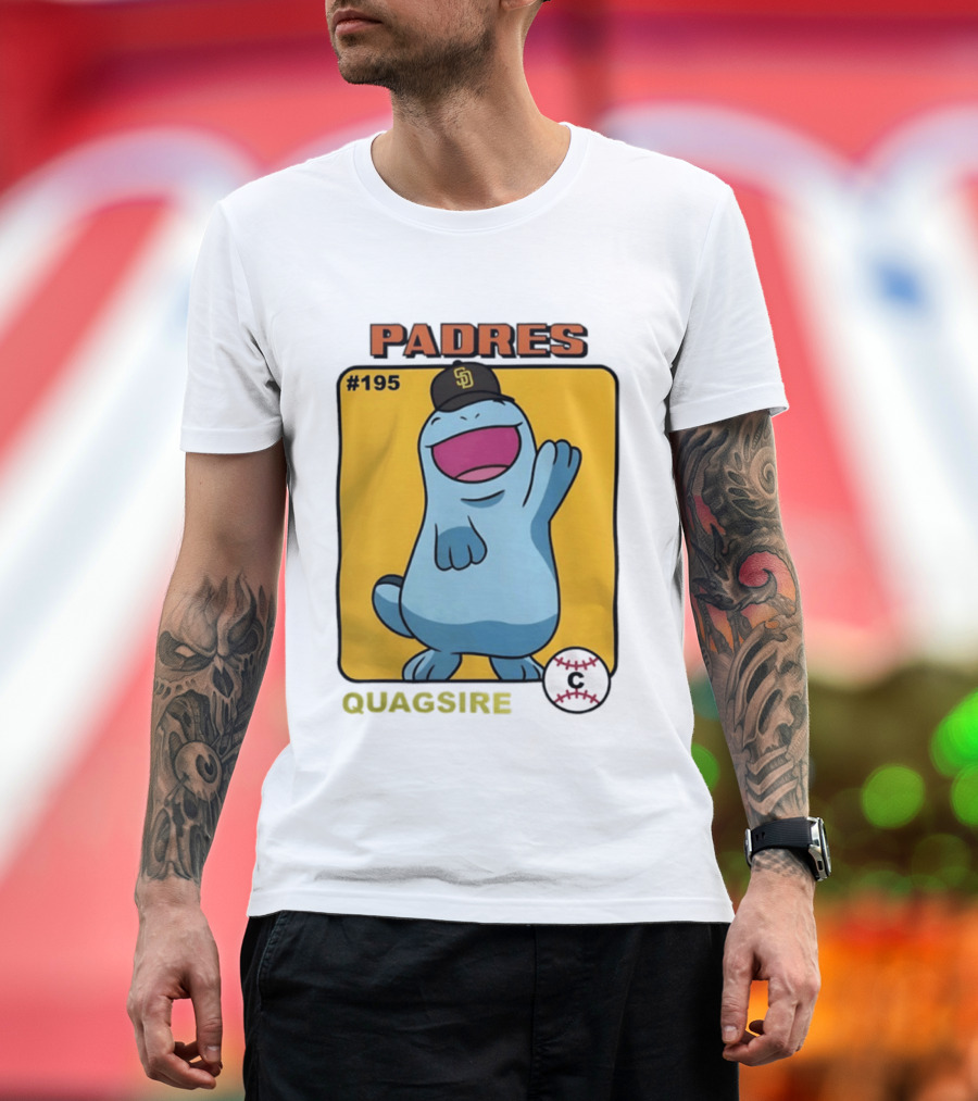 San Diego Padres Quagsire Pokemon Collaboration #195 T-Shirt