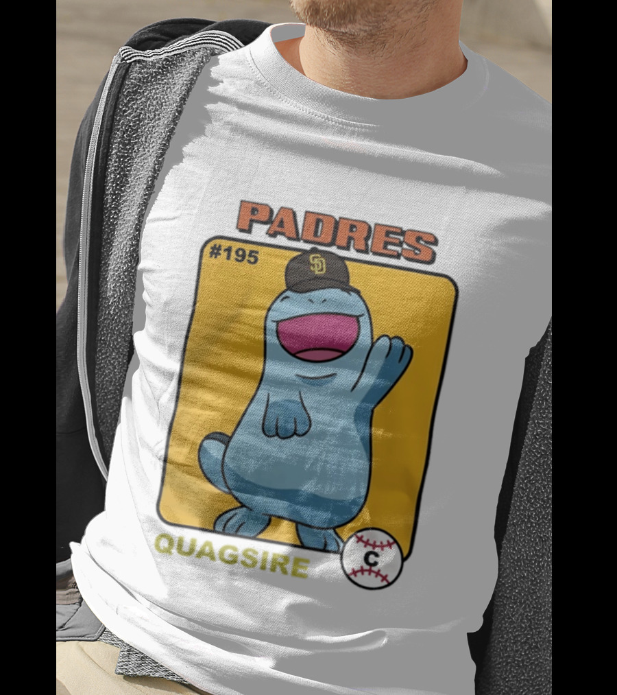San Diego Padres Quagsire Pokemon Collaboration #195 T-Shirt