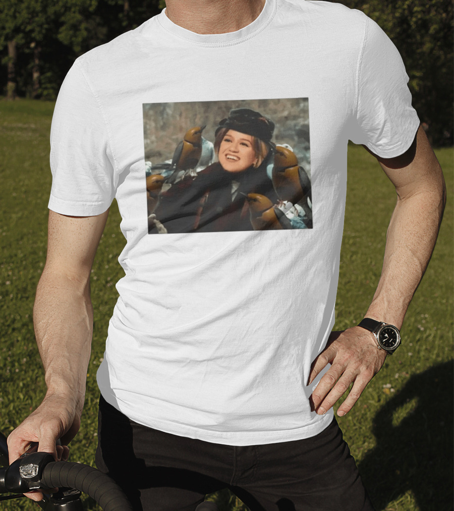 Kelly Clarkson With Birds Snow White T-Shirt
