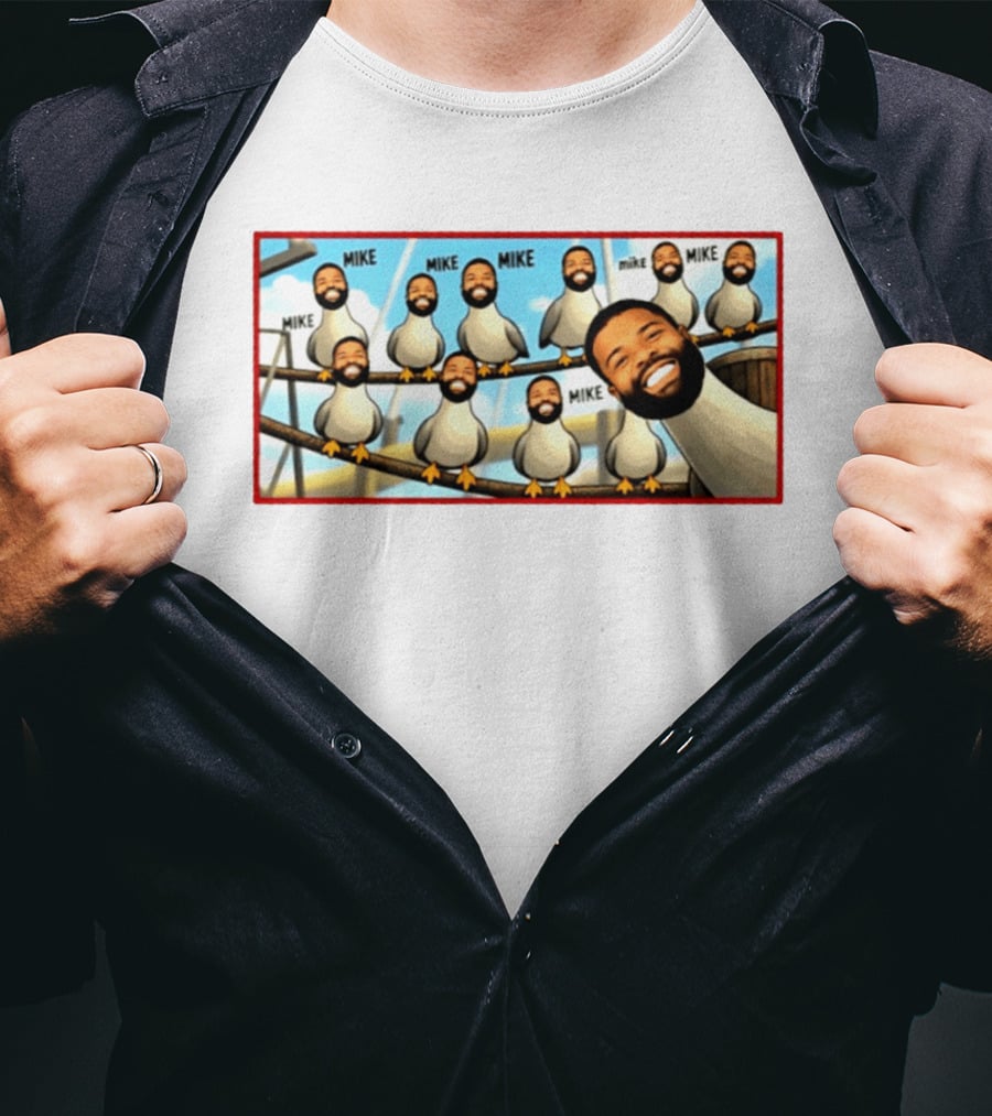 Trent Williams Mike Evans Meme Featuring Seagulls Repeating Mike San Francisco 49ers T-Shirt
