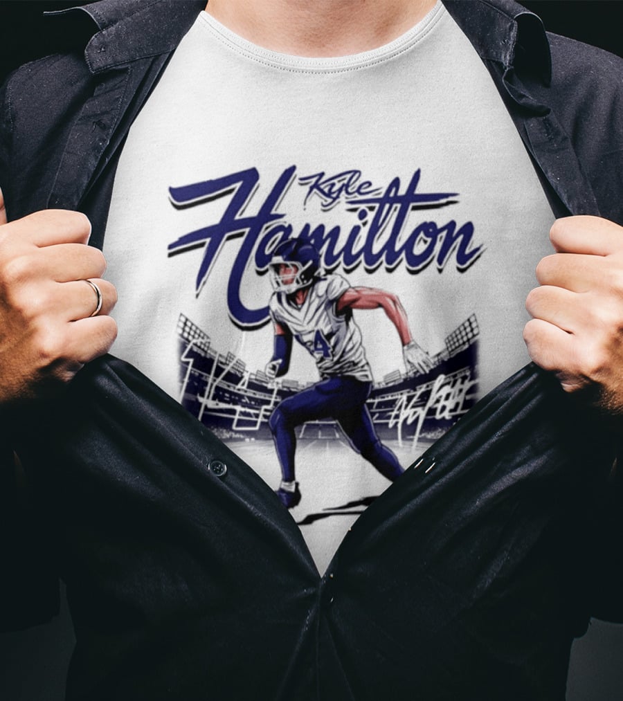 Hamilton Kyle 14 Baltimore Ravens Player Name T-Shirt