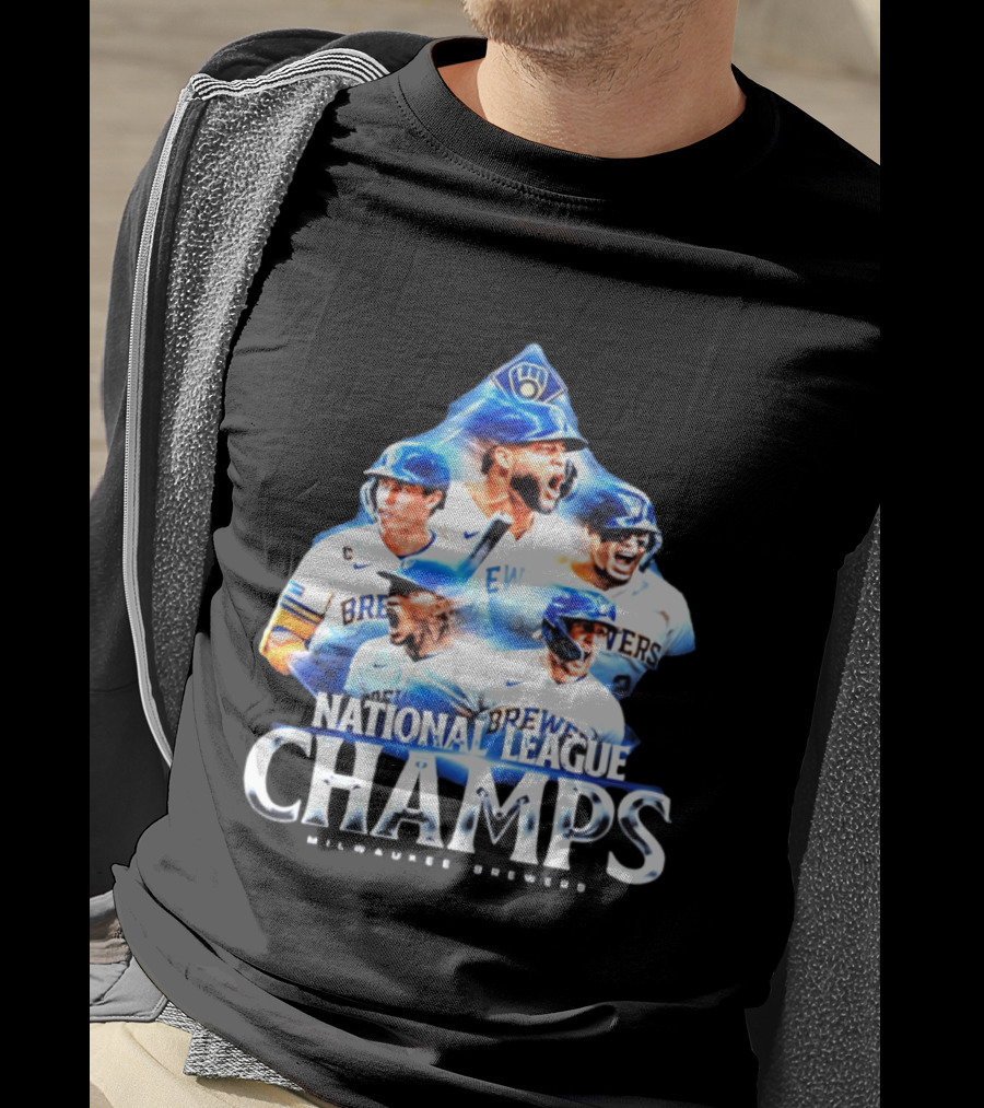 Milwaukee Brewers National League Champs 2026 Player Collage T-Shirt