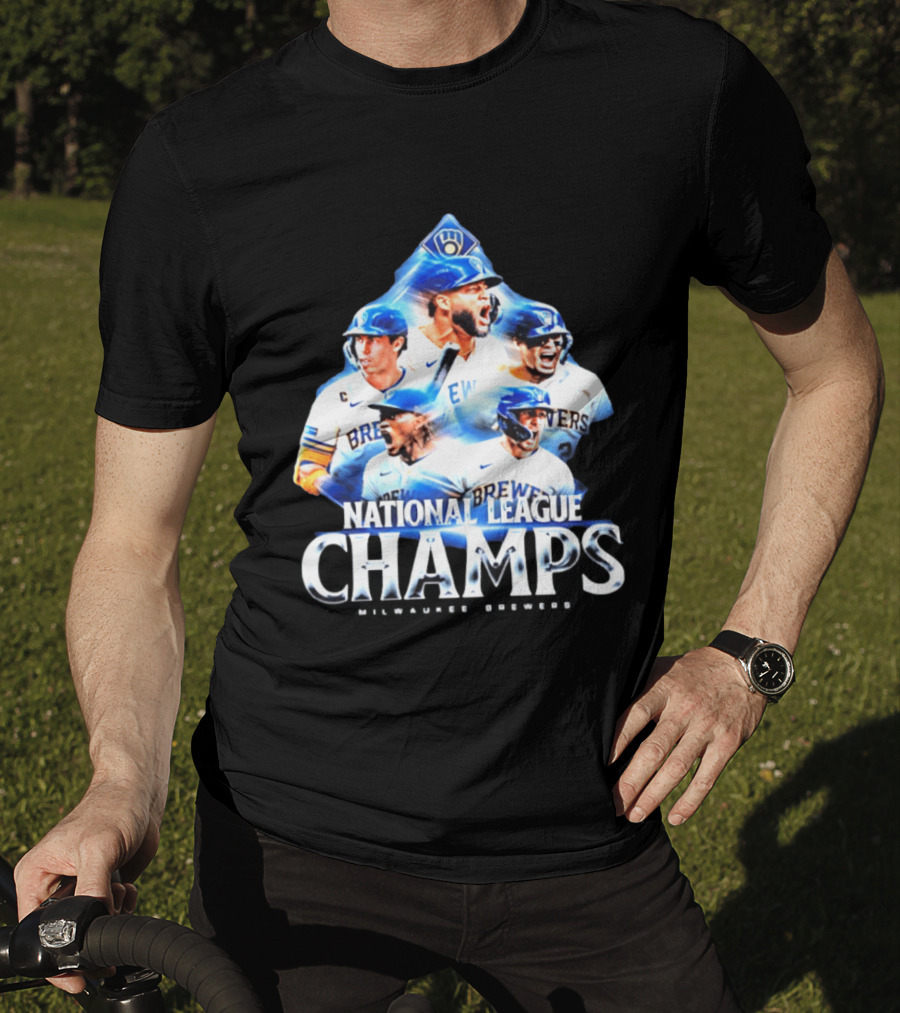 Milwaukee Brewers National League Champs 2026 Player Collage T-Shirt