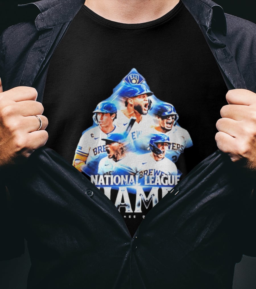 Milwaukee Brewers National League Champs 2026 Player Collage T-Shirt