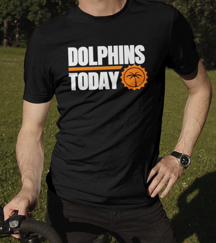 Dolphins Today Chat Sports Football Palm Tree T-Shirt