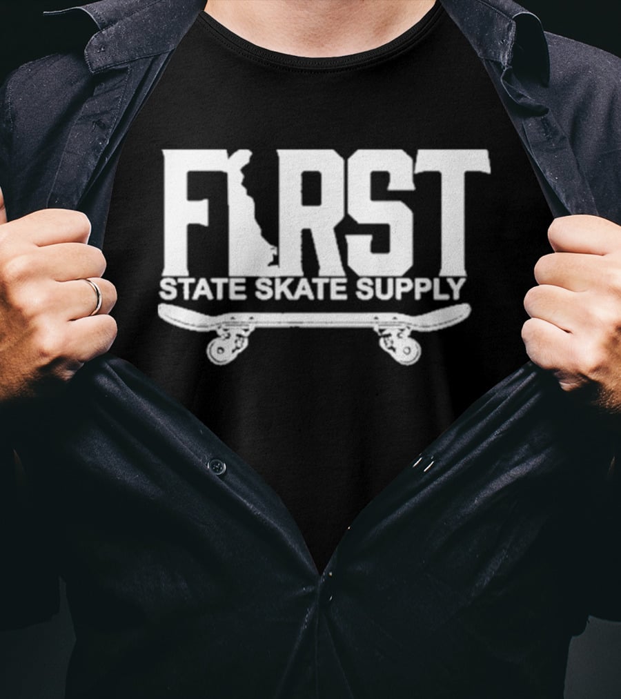 First State Skate Supply Delaware Skateboard T-Shirt