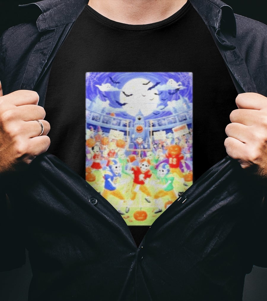 Halloween 2026 Skeleton Palloweet Football Spooky Game Party Pumpkin Night T-Shirt