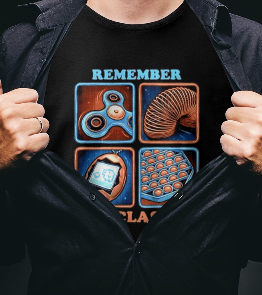 Remember The Classics Fidget Spinner Slinky Tamagotchi Pop It T-Shirt