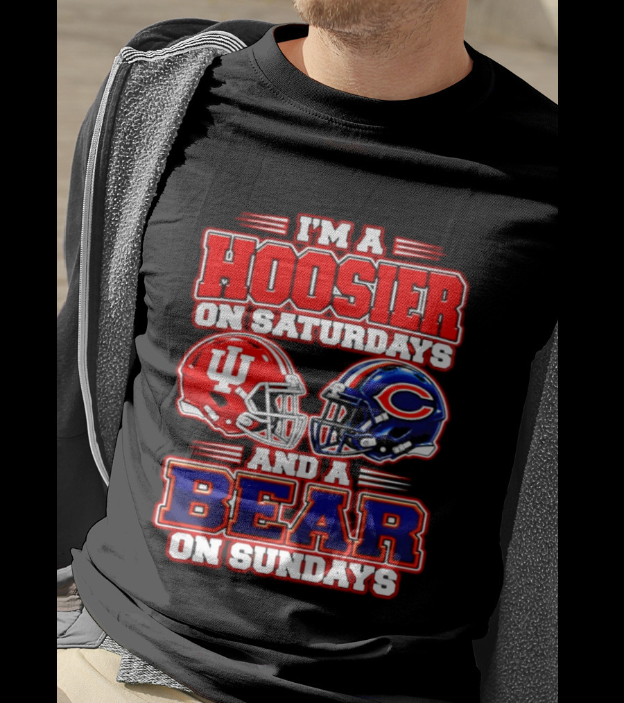 Indiana Hoosiers Saturdays Chicago Bears Sundays Fan 2026 T-Shirt