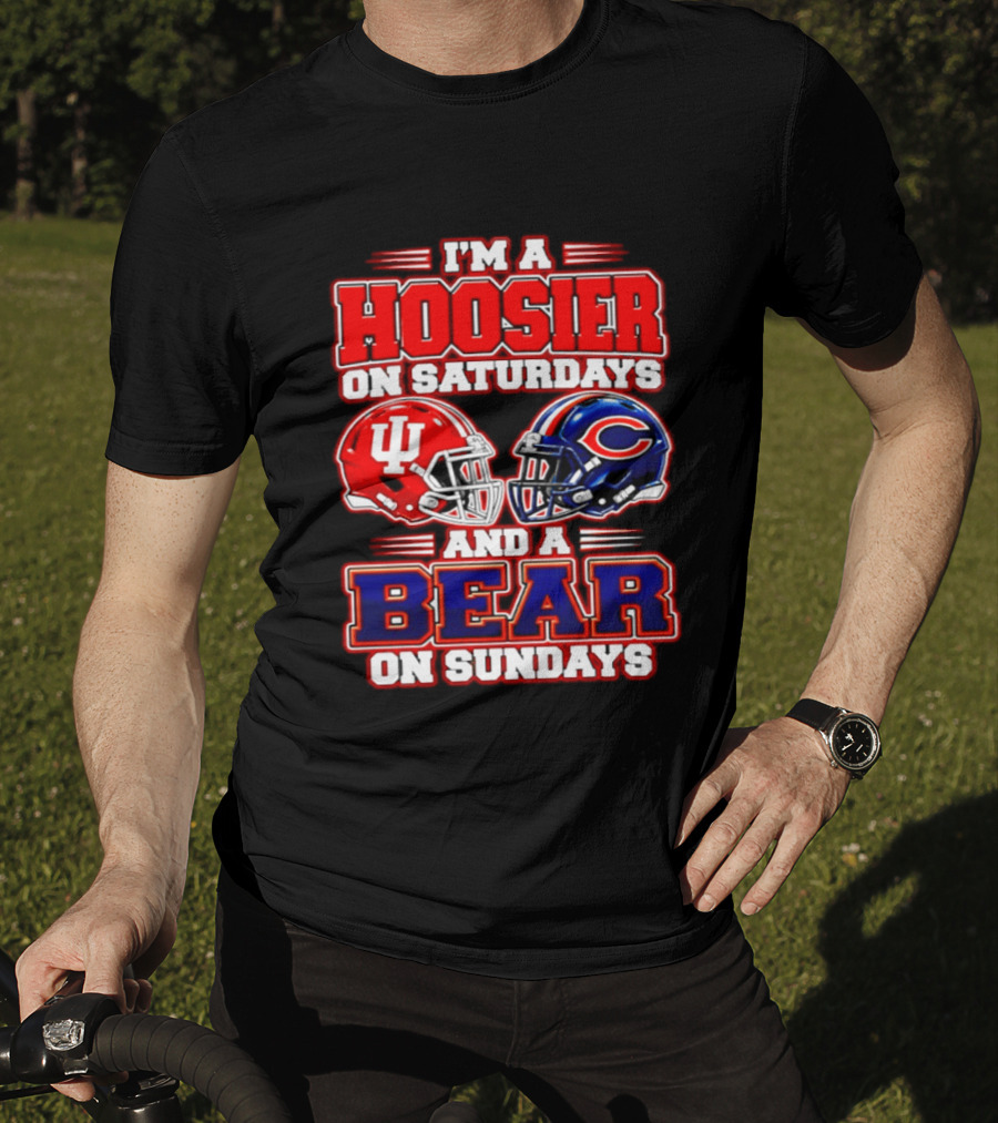 Indiana Hoosiers Saturdays Chicago Bears Sundays Fan 2026 T-Shirt
