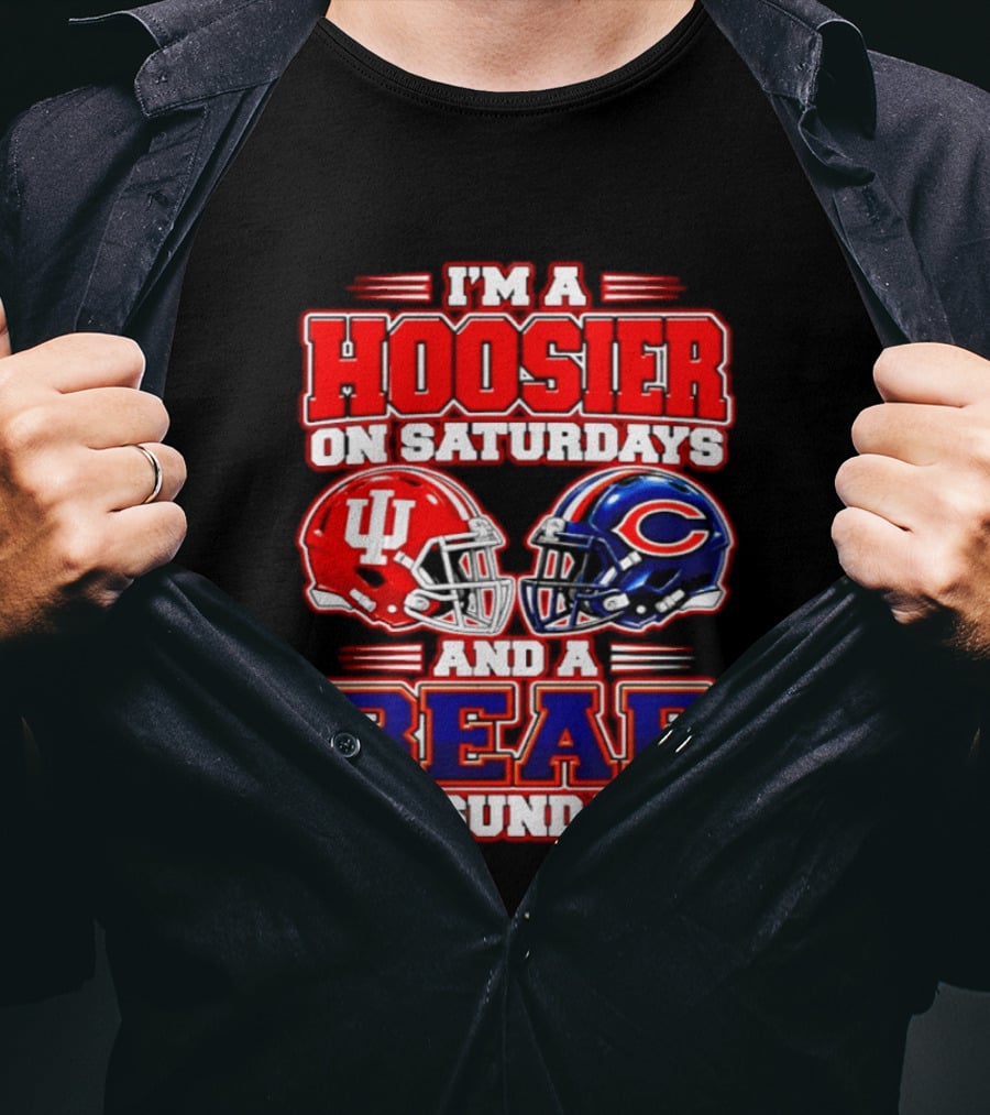 Indiana Hoosiers Saturdays Chicago Bears Sundays Fan 2026 T-Shirt