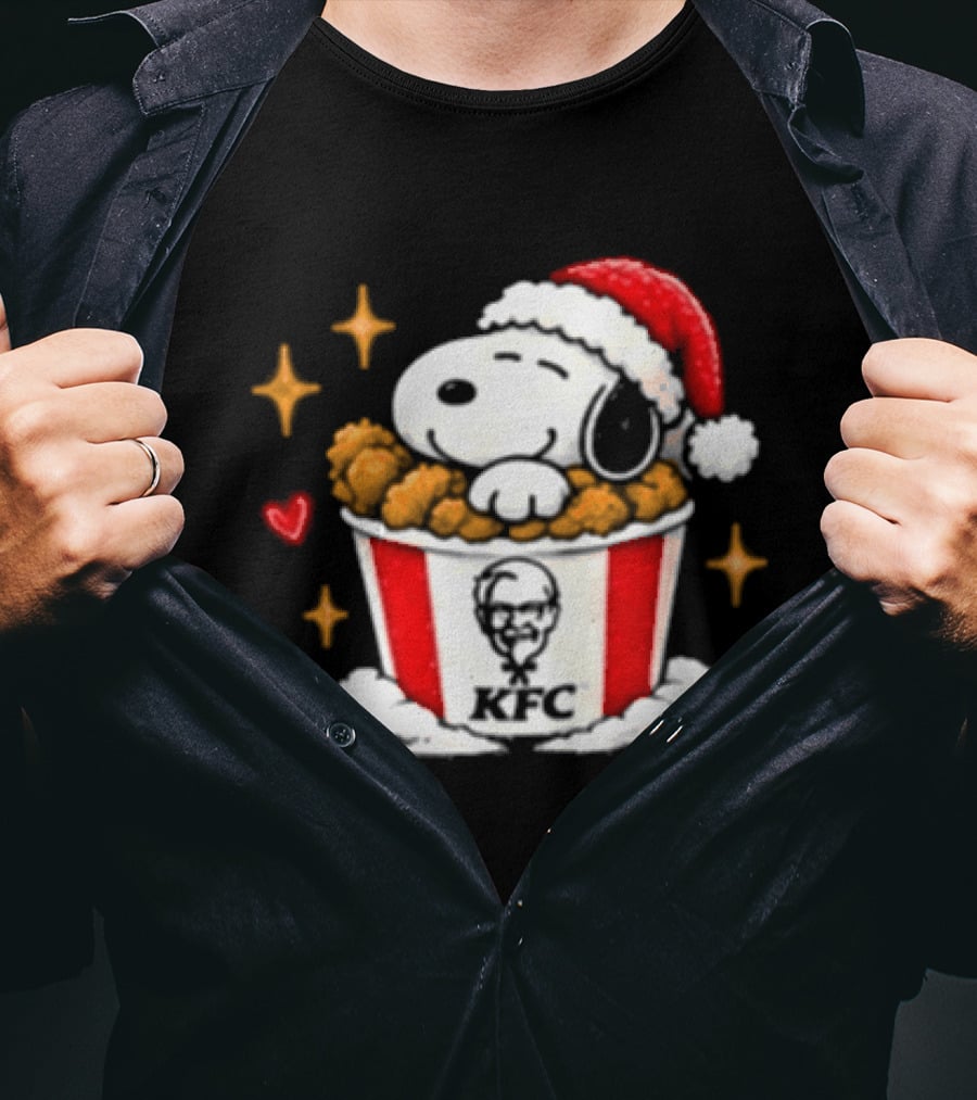 KFC Snoopy Christmas Chicken Bucket Holiday Special For Chicken Lovers T-Shirt