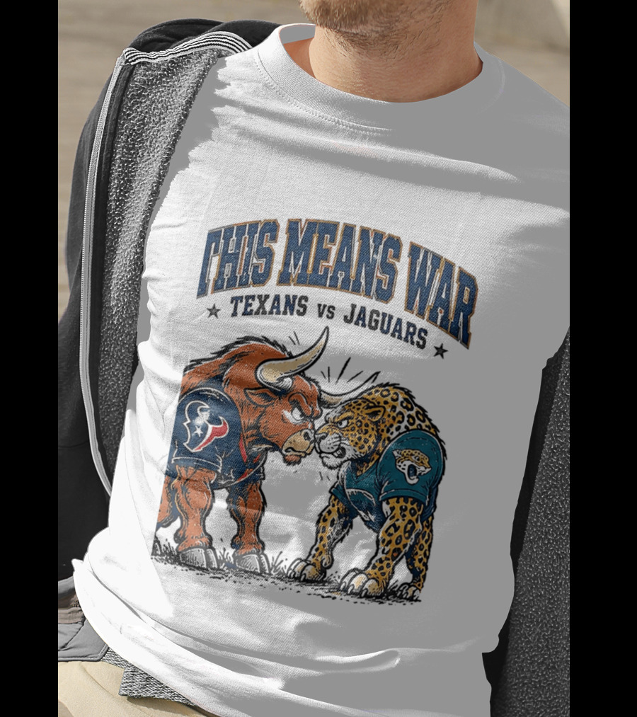 This Means War Texans Vs Jaguars Rivalry Showdown 2026 T-Shirt