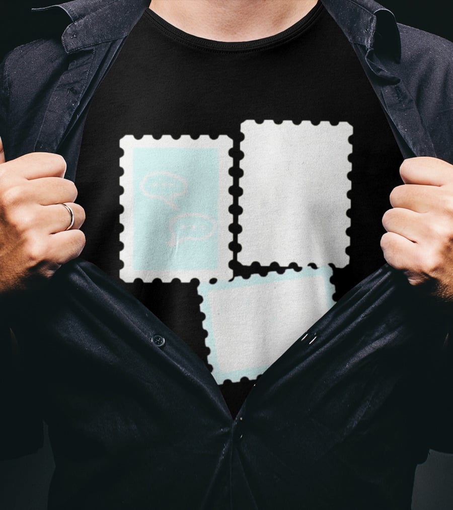 MassBQ Postage Stamps Speech Bubbles Collection T-Shirt