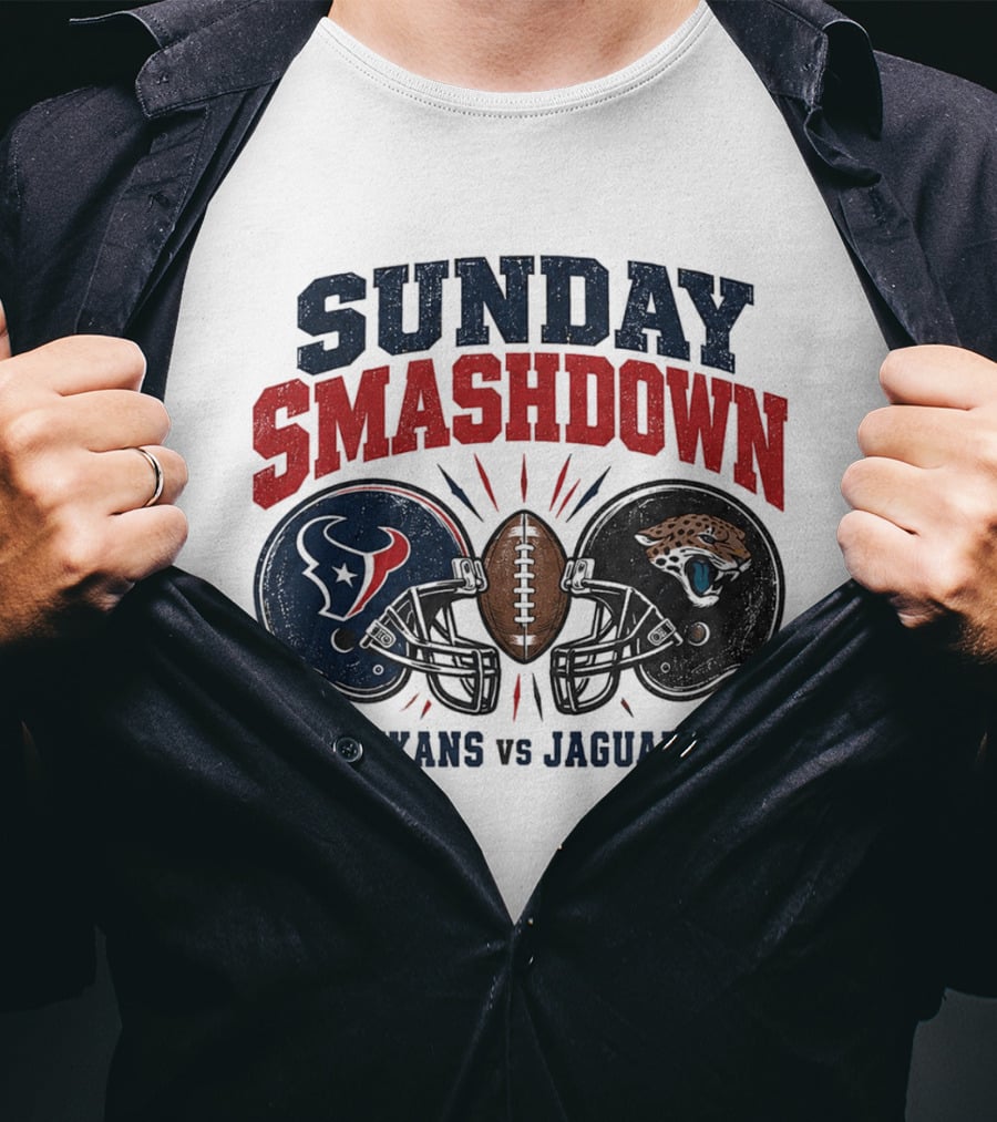 Sunday Smashdown 2026 Texans Vs Jaguars London Football Clash Week 6 T-Shirt