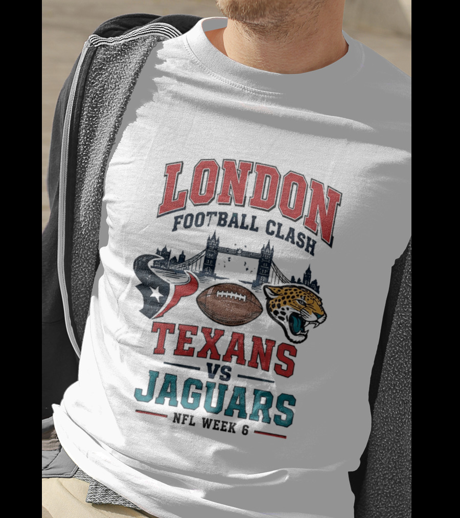 London Football Clash Texans Vs Jaguars NFL Week 6 T-Shirt