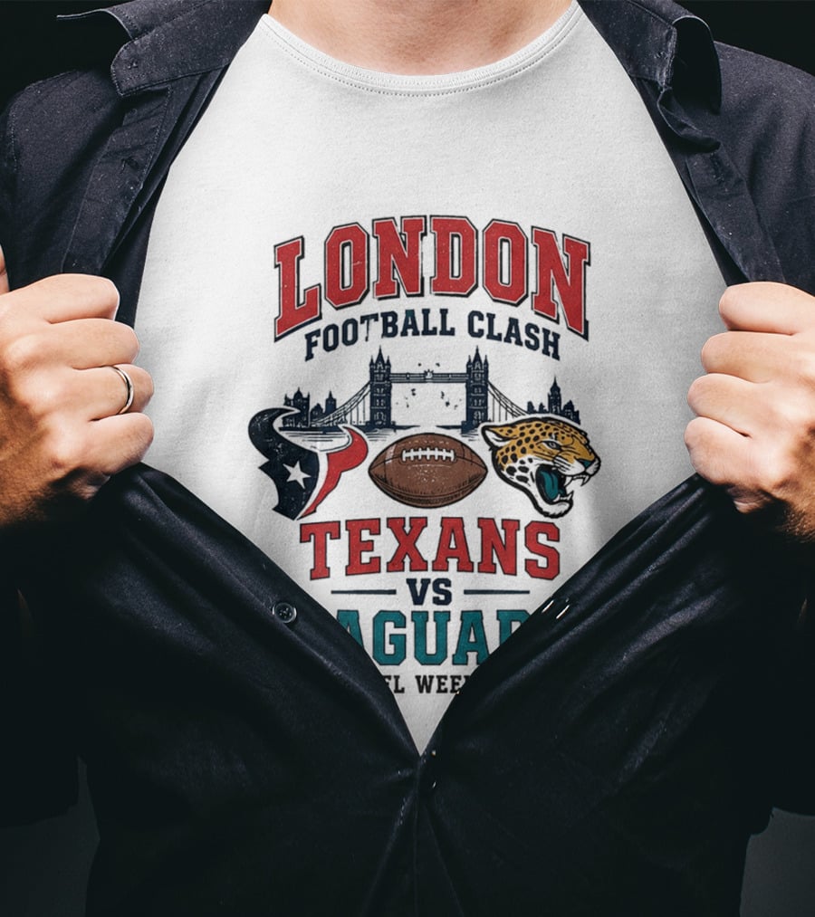 London Football Clash Texans Vs Jaguars NFL Week 6 T-Shirt
