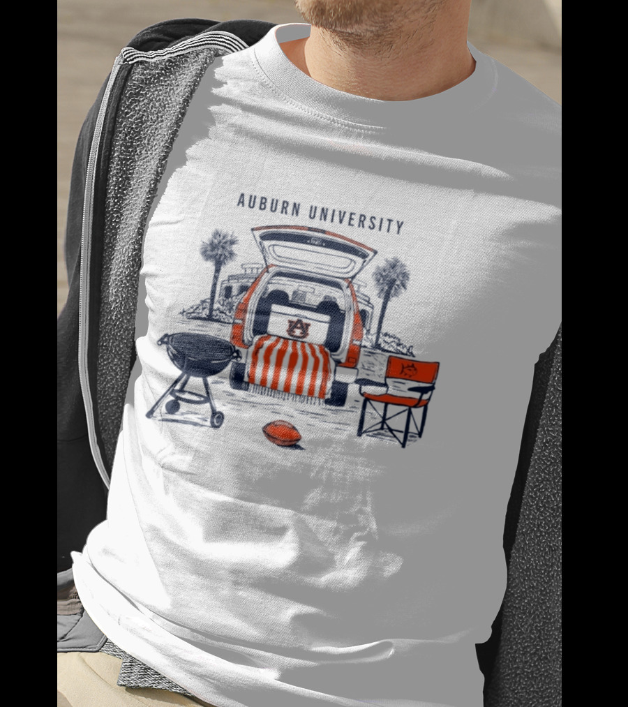Auburn University Tailgate Scene With Auburn Tigers T-Shirt