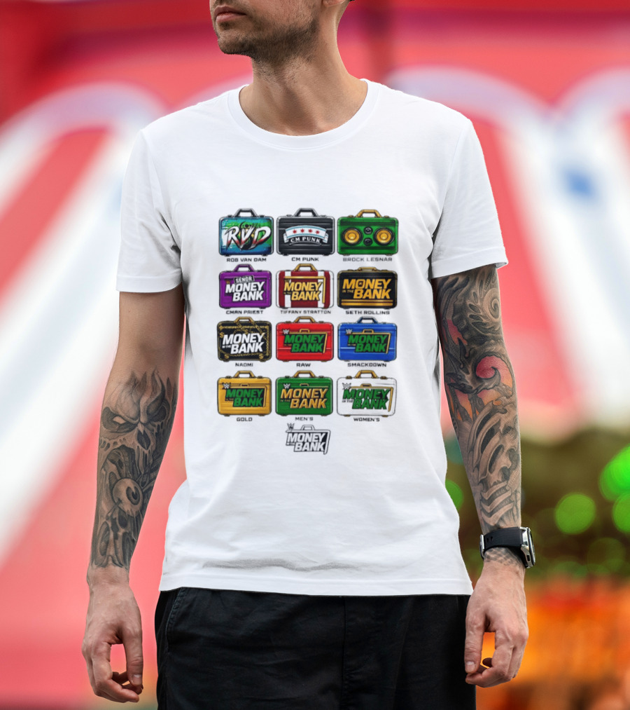 Money In The Bank Nostalgia RVD CM Punk Briefcases Collection T-Shirt