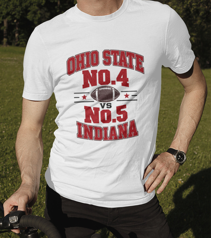 Ohio State No 4 Vs No 5 Indiana Football Showdown 2026 T-Shirt