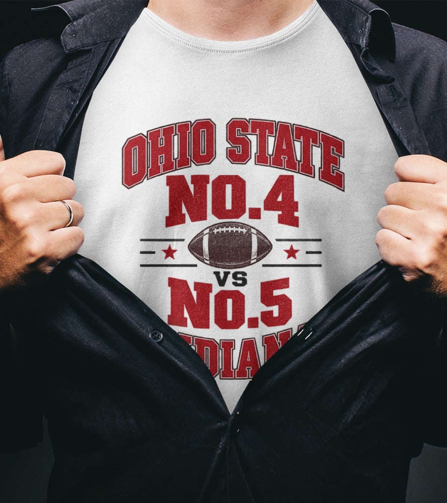 Ohio State No 4 Vs No 5 Indiana Football Showdown 2026 T-Shirt