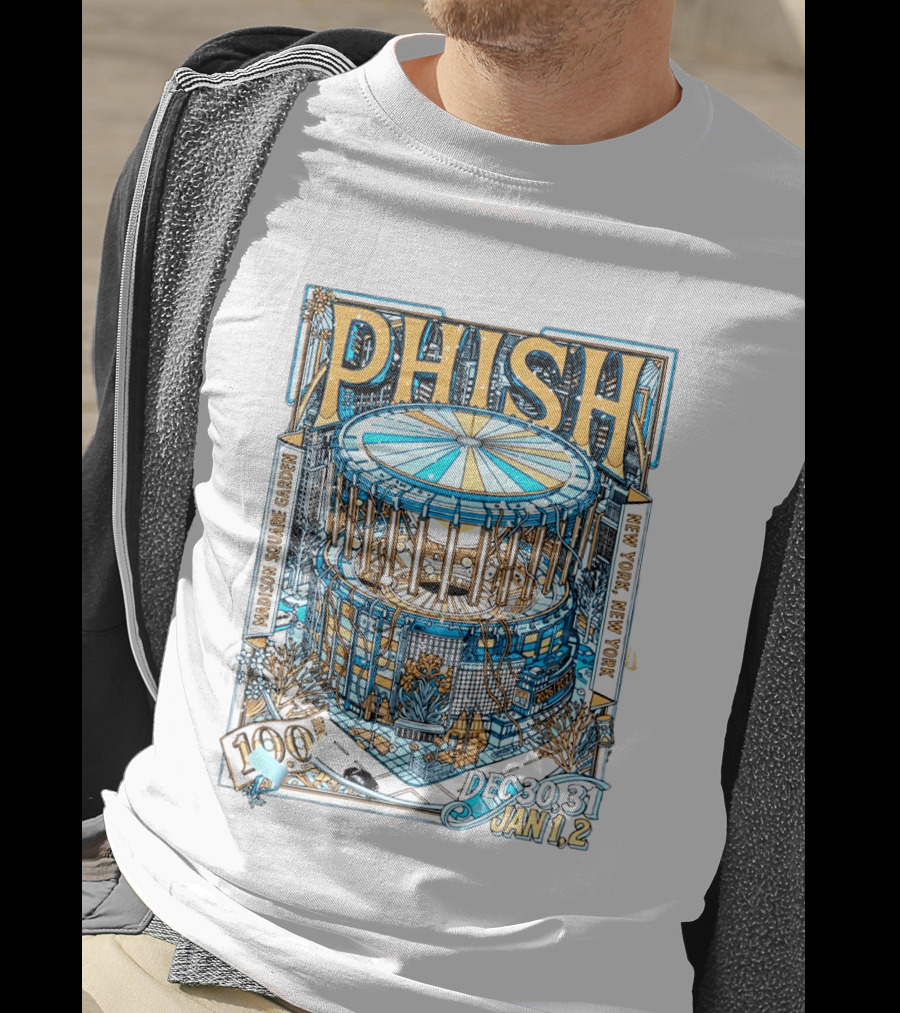 Phish 100 Shows Madison Square Garden New York December 30 31 2026 January 1 2 2027 Event T-Shirt