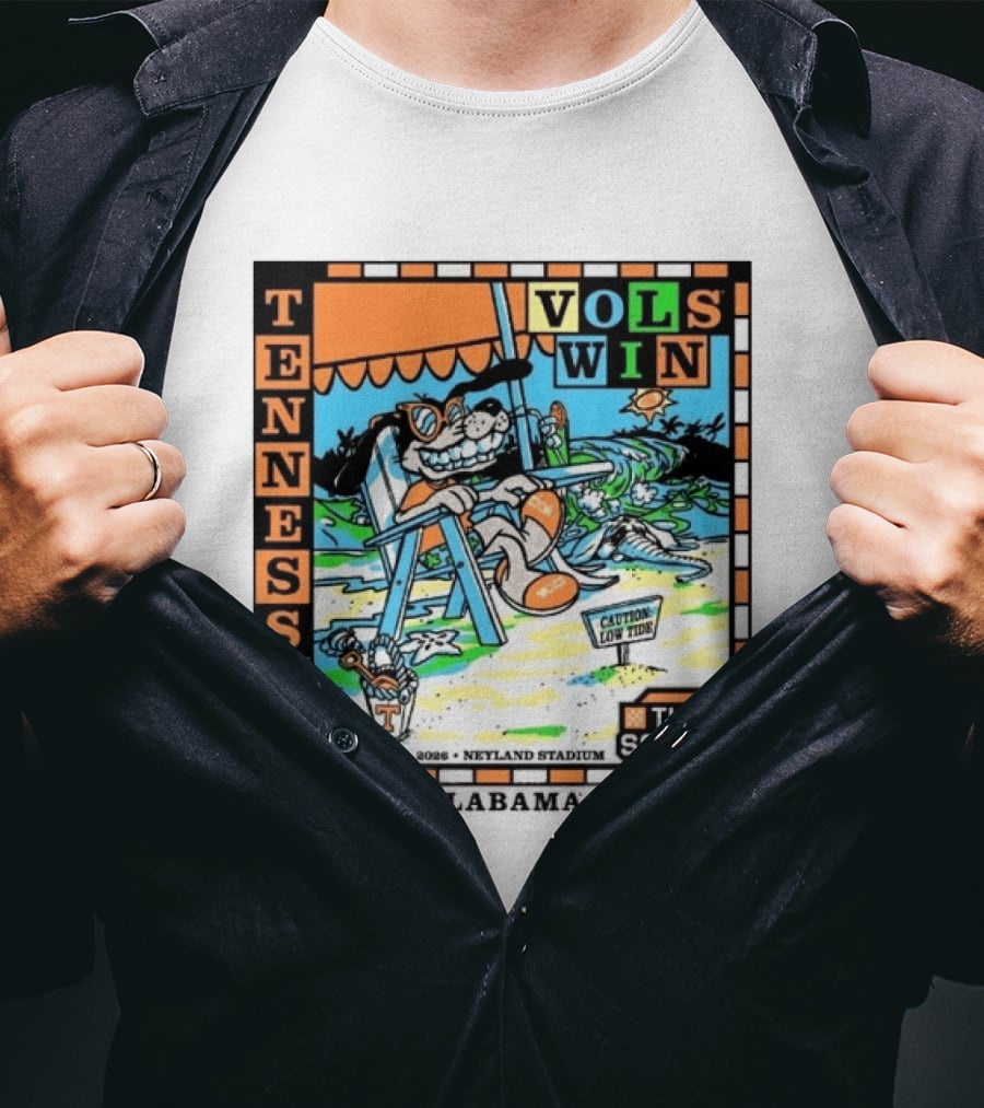 Tennessee Volunteers Vols Win Third Saturday In October 2026 Neyland Stadium October 17 Caution Low Tide T-Shirt