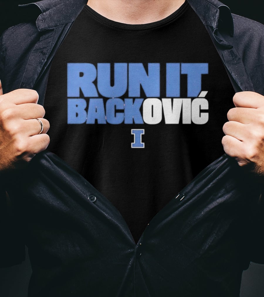 Andrej Stojakovic Illinois Fighting Illini Run It Backovic T-Shirt
