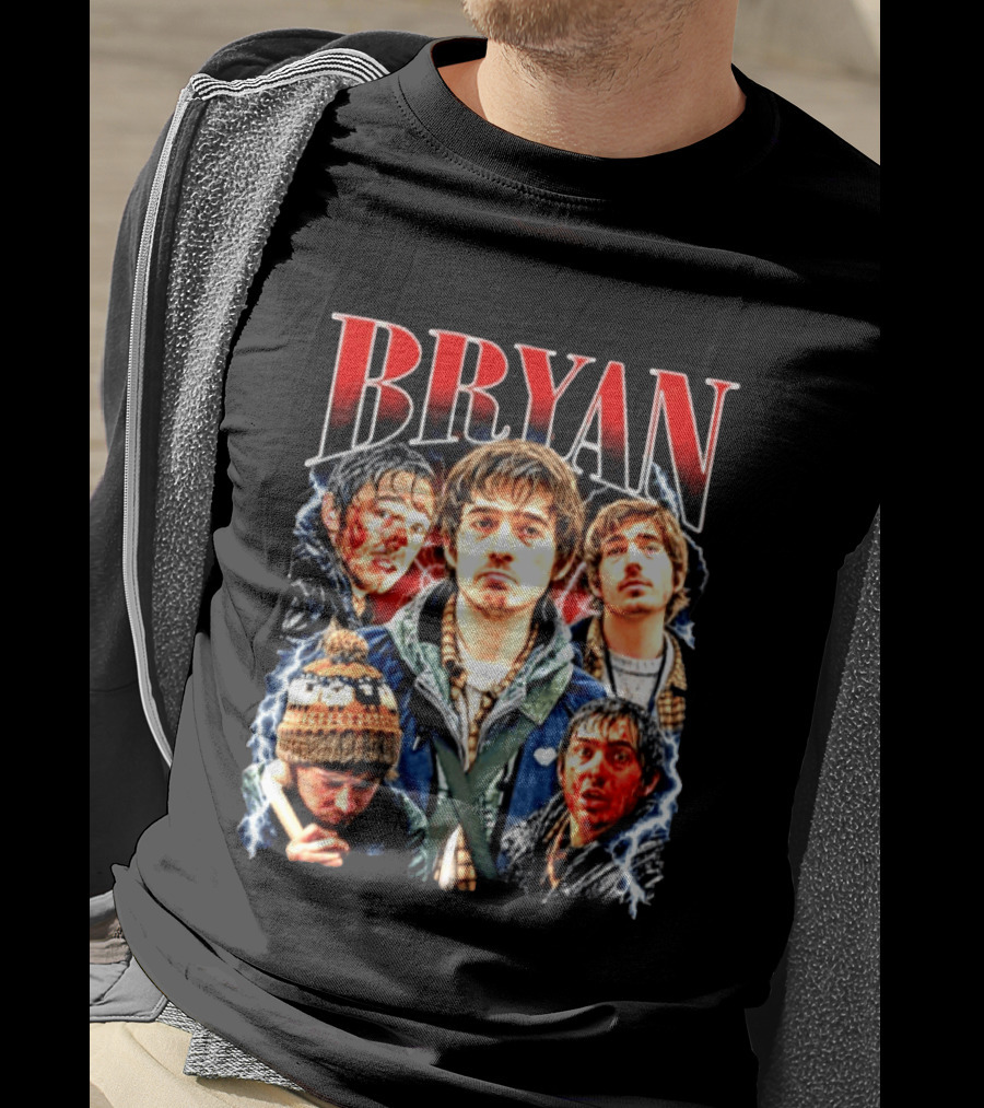 Bryan Actor Collage With Dramatic Expressions And Intense Scenes T-Shirt