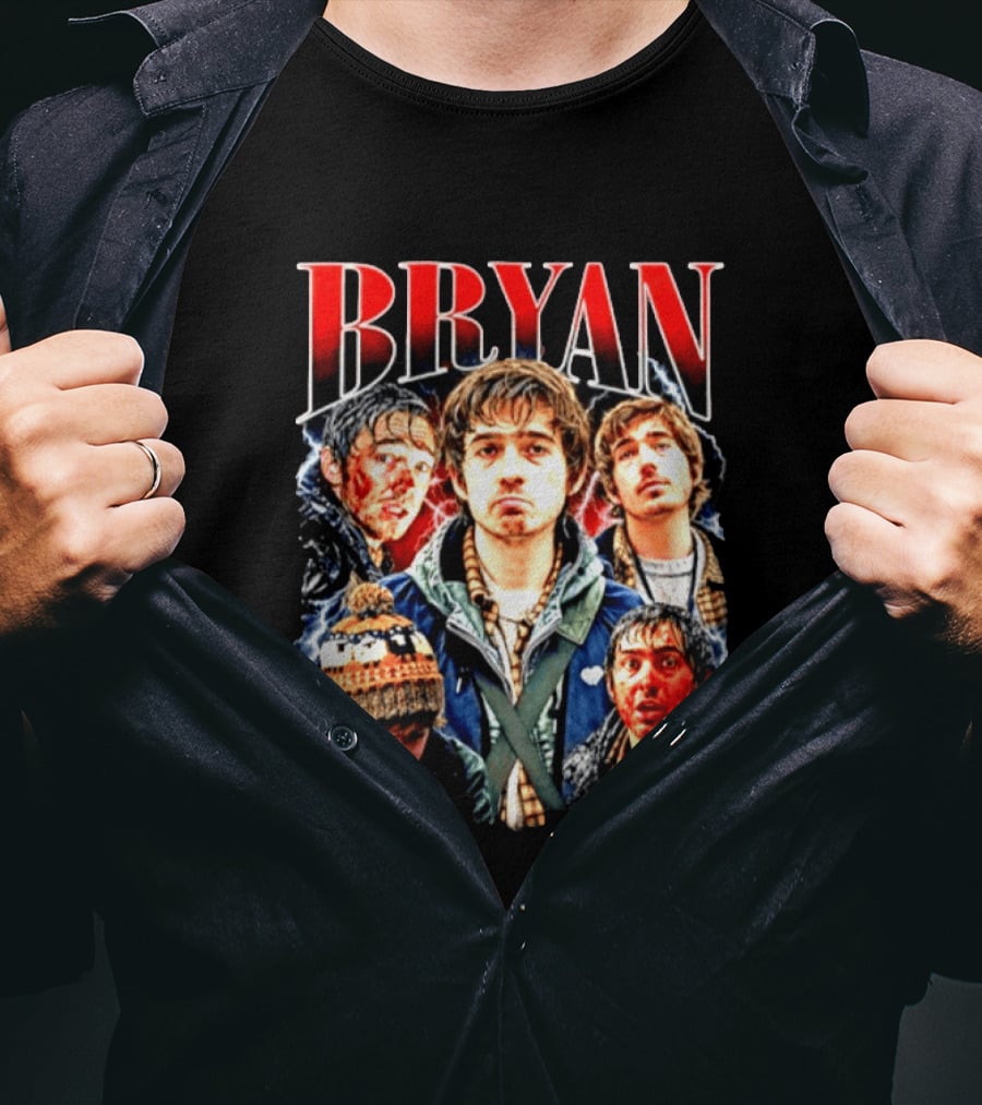 Bryan Actor Collage With Dramatic Expressions And Intense Scenes T-Shirt