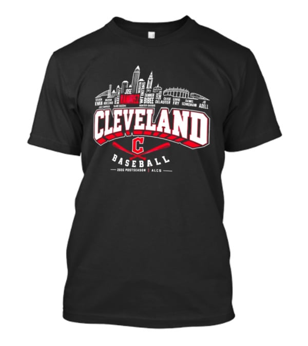 Cleveland Baseball 2022 Postseason ALCS Skyline Celebration T-Shirt