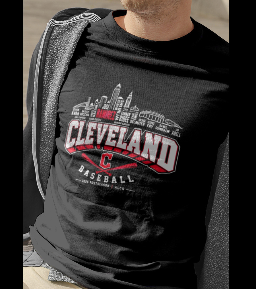 Cleveland Baseball 2022 Postseason ALCS Skyline Celebration T-Shirt
