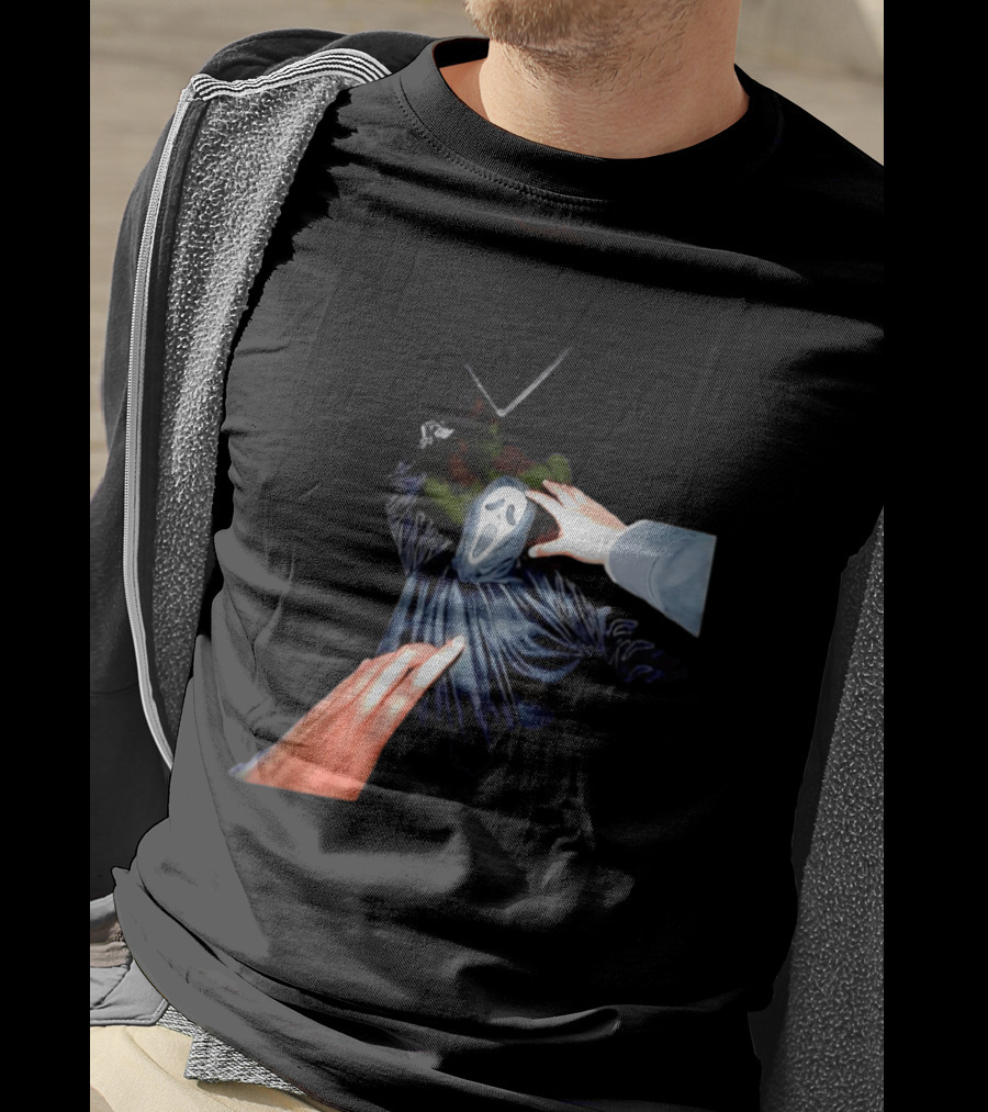Ghostface Scream Horror Movie First Person Knife Encounter Halloween T-Shirt