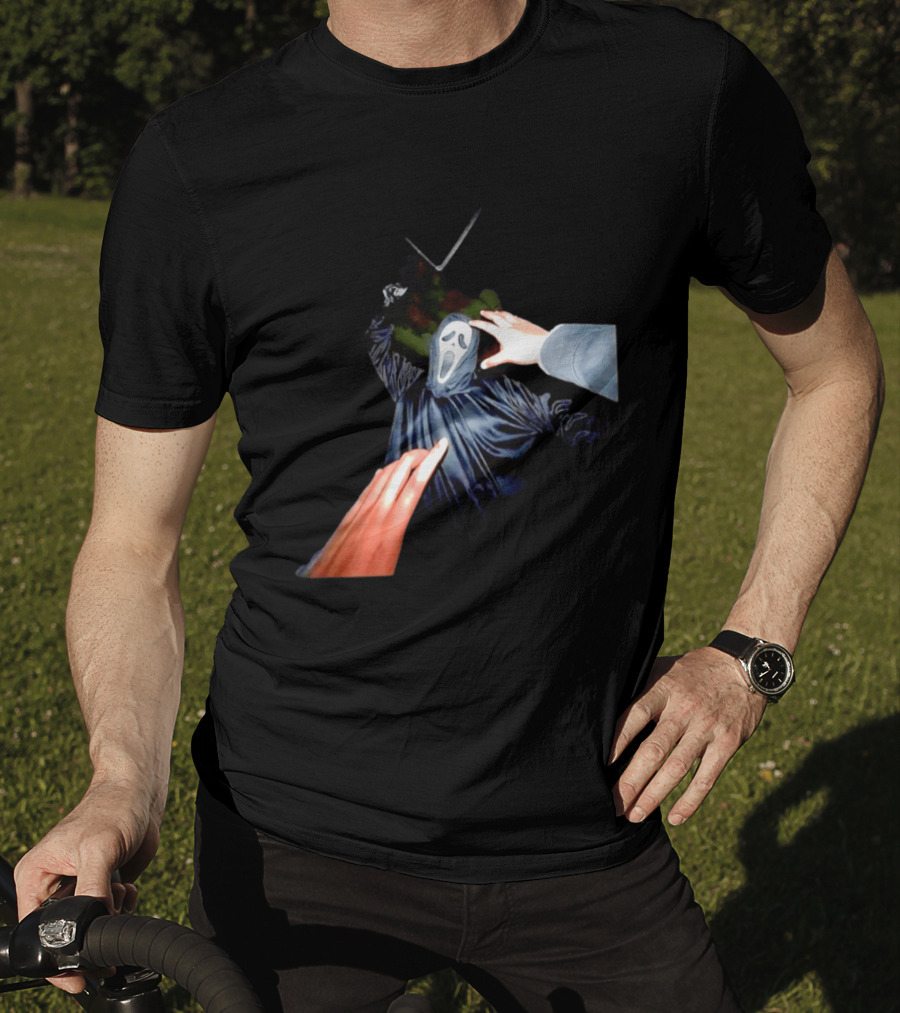Ghostface Scream Horror Movie First Person Knife Encounter Halloween T-Shirt