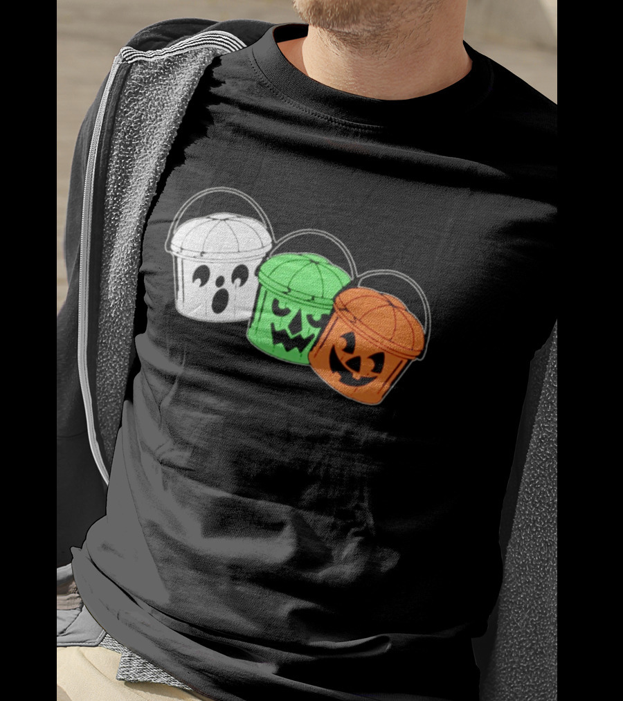 Ghost Pumpkin Candy Buckets Halloween 2026 T-Shirt