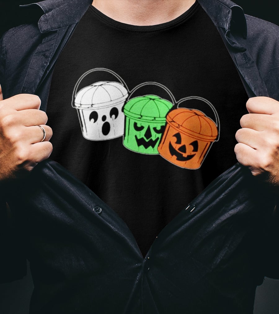 Ghost Pumpkin Candy Buckets Halloween 2026 T-Shirt