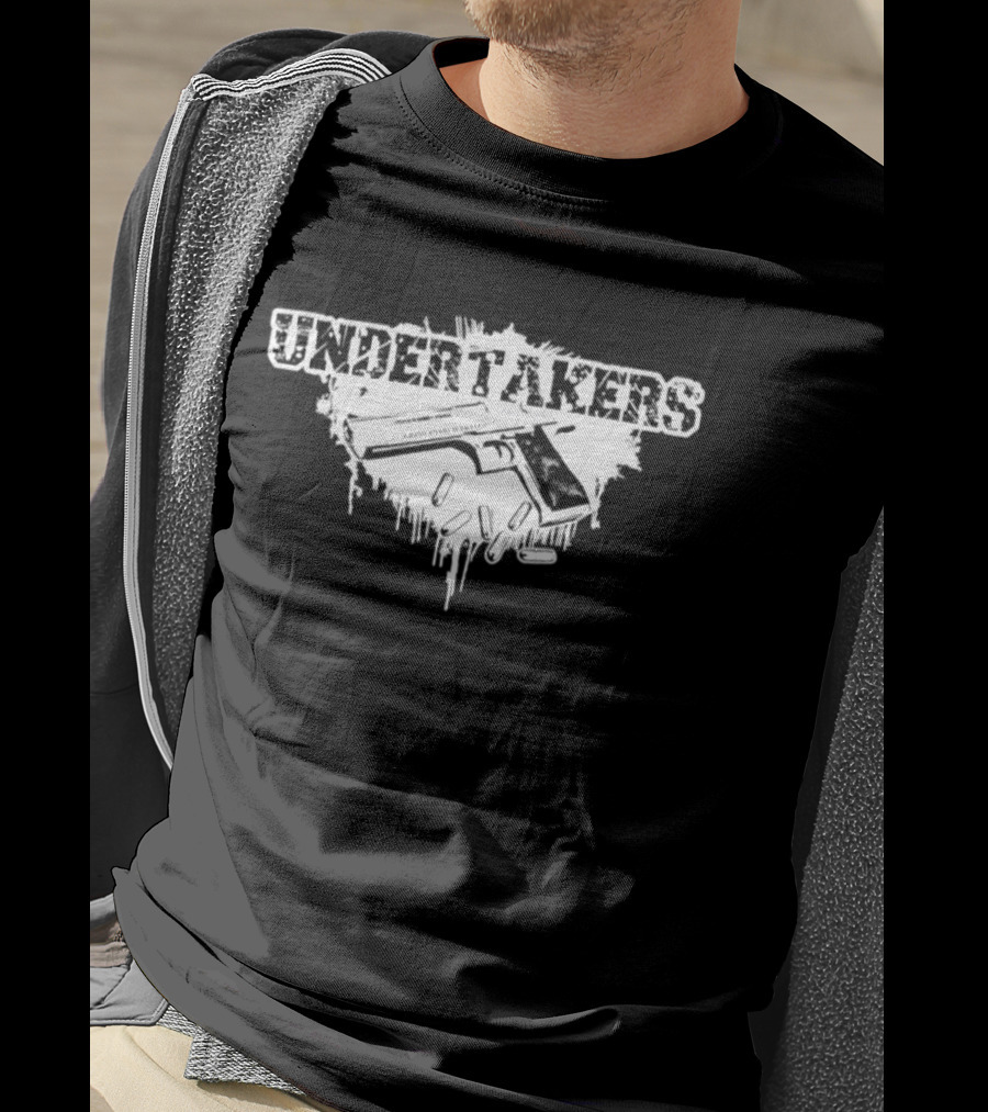 Undertakers Caliber 45 Girls Gun Themed Dripping Effect T-Shirt