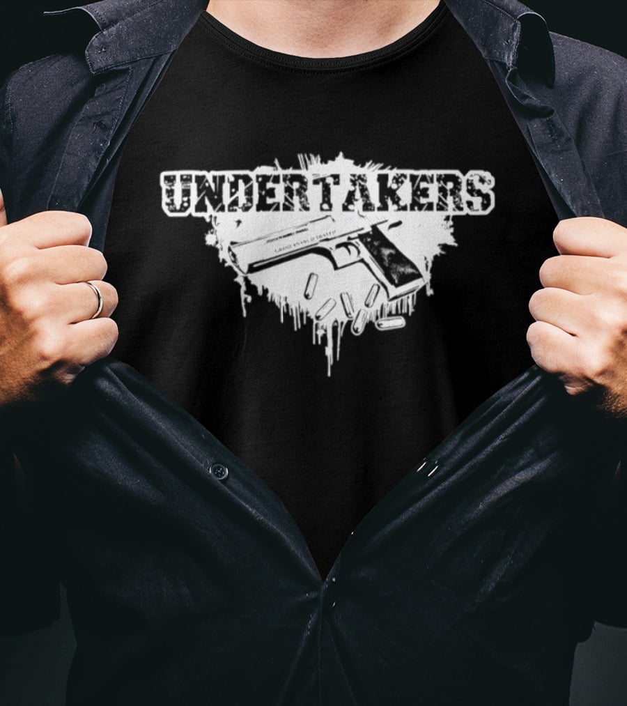 Undertakers Caliber 45 Girls Gun Themed Dripping Effect T-Shirt