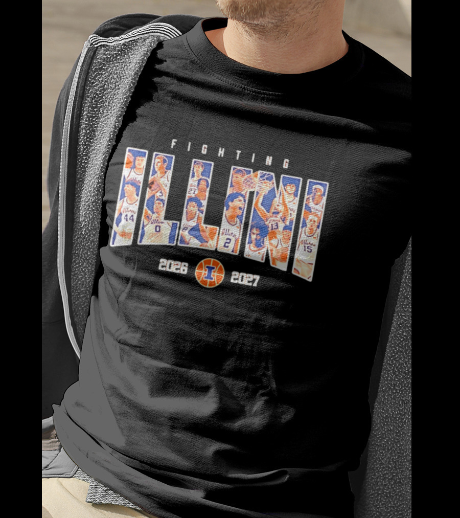 Illinois Fighting Illini Basketball 2026 2027 Roster NIL T-Shirt