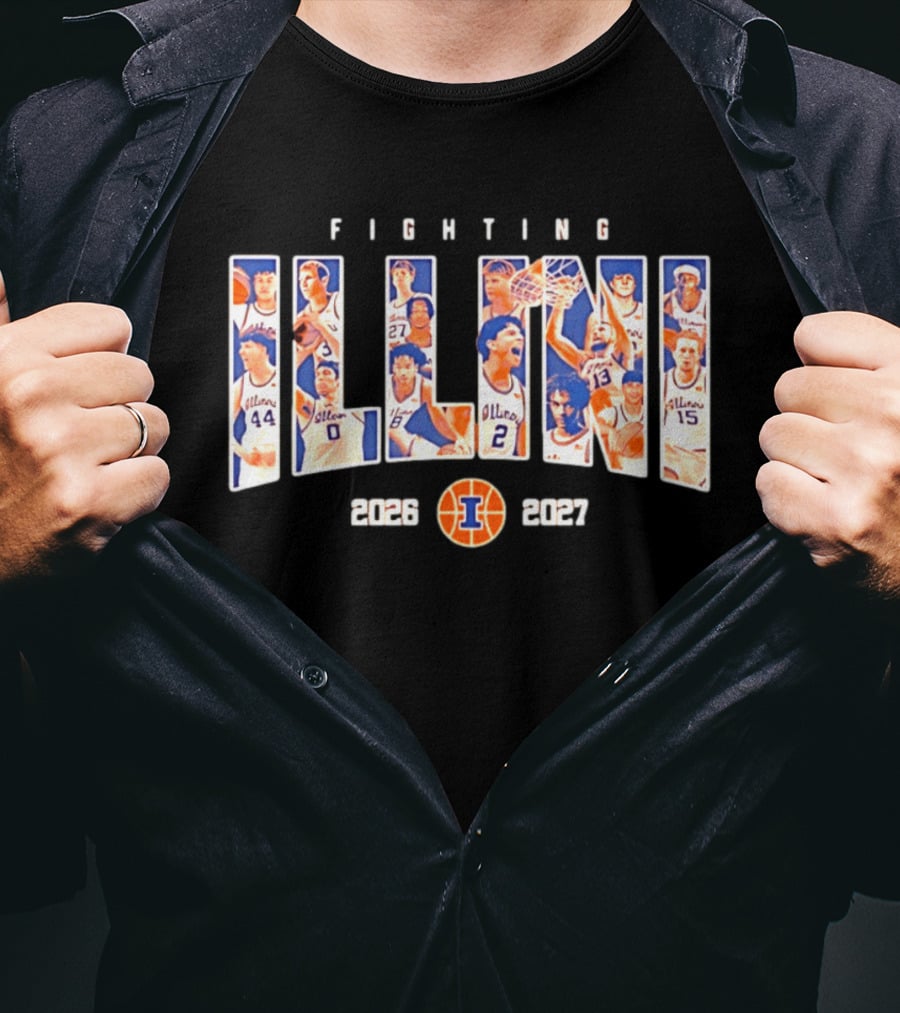 Illinois Fighting Illini Basketball 2026 2027 Roster NIL T-Shirt