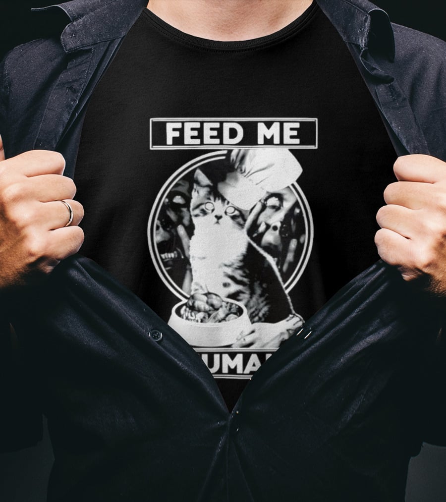 Feed Me Human Cat Chef Skarewear T-Shirt