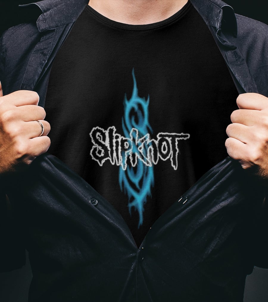 Slipknot Sicest Stadium Tour 2027 Signed Blue Flame T-Shirt