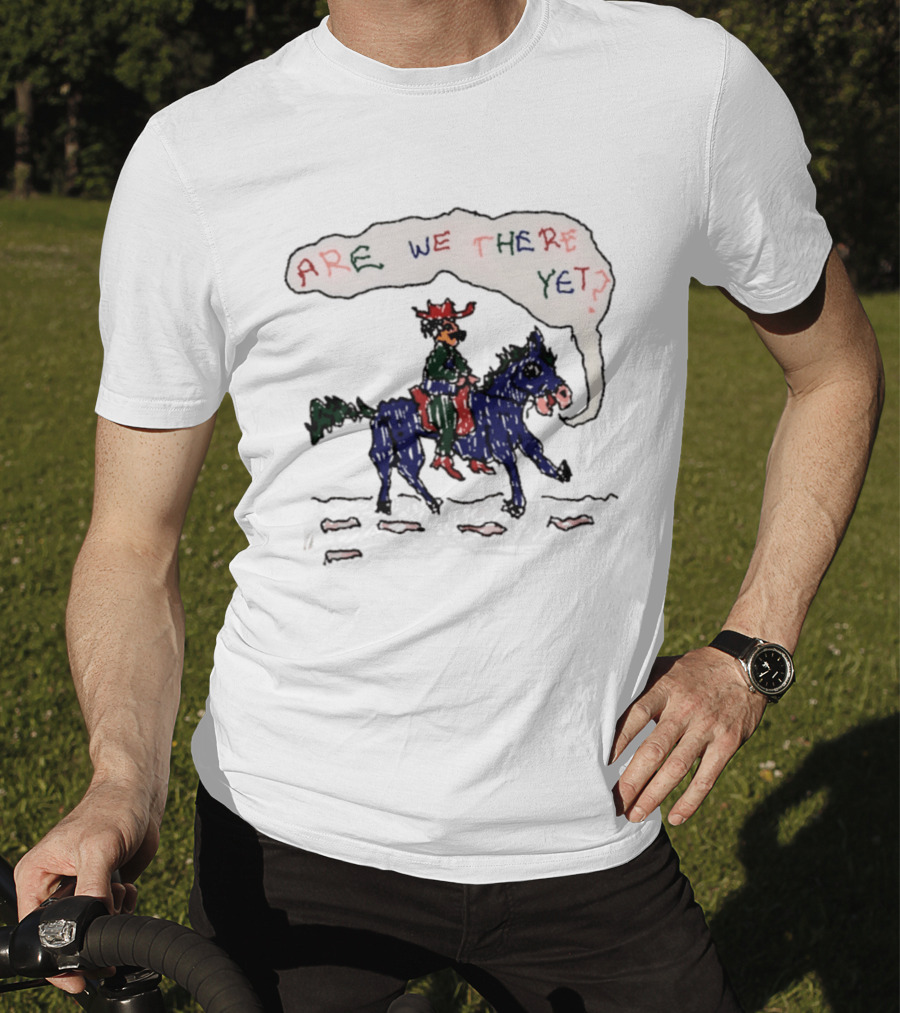Are We There Yet Odd Hand Cowboy Horse Riding Adventure T-Shirt
