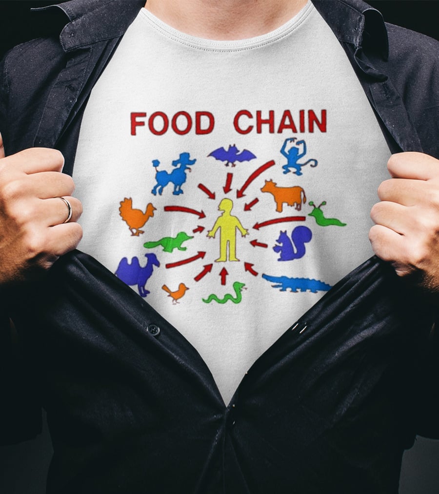 Food Chain Humor Animals Human Nature T-Shirt