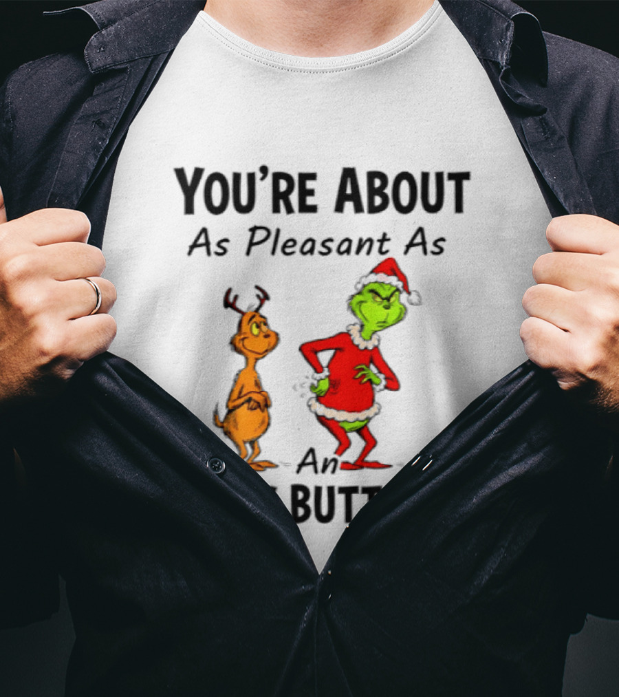 Grinch Santa You're About As Pleasant As An Itchy Butthole T-Shirt