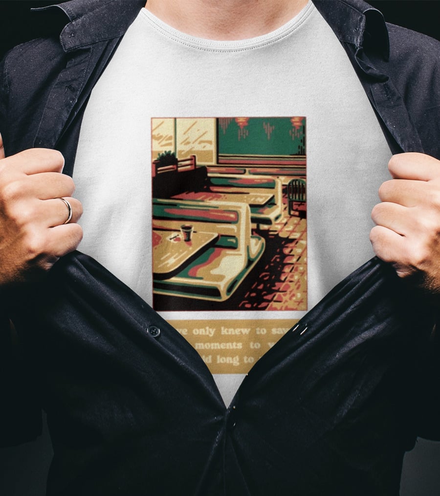Savor Those Moments We Long To Return Retro Diner Booth Scene T-Shirt